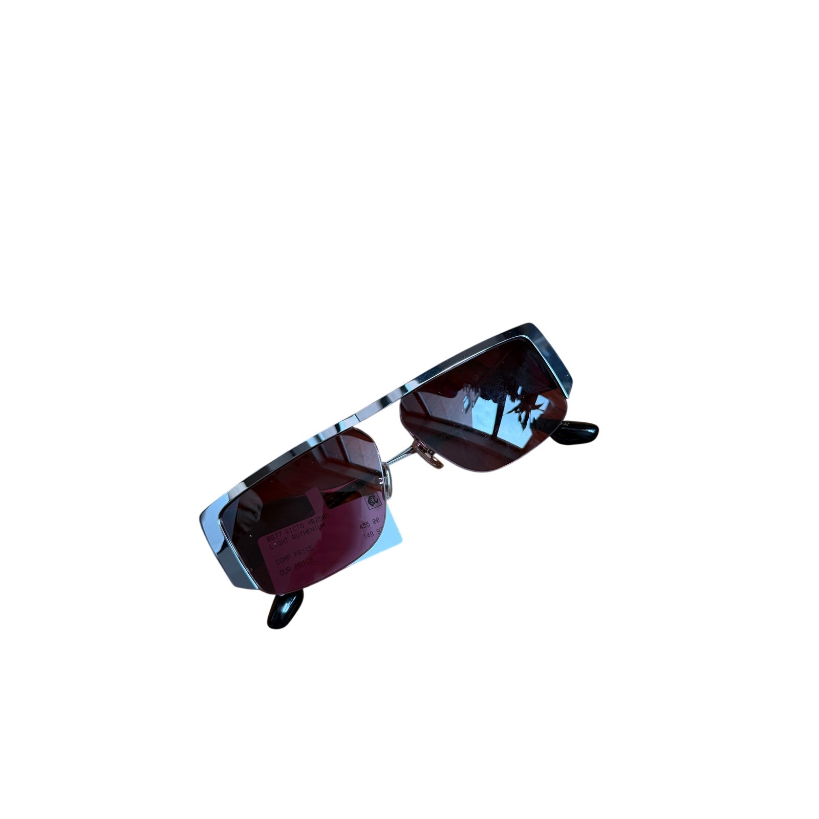 Victoria Beckham Nwb Vb250s Classic Logo 59mm Rectangular Sunglasses